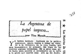 La Argentina de papel impreso --