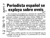 Periodista español se explaya sobre ovnis.
