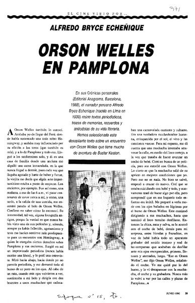 Orson Welles en Pamplona.