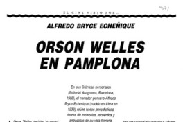 Orson Welles en Pamplona.