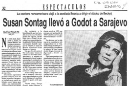 Susan Sontag llevó a Godot a Sarajevo