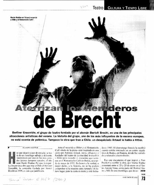 Aterrizan los herederos de Brecht