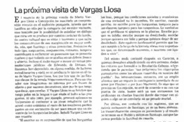 La próxima visita de Vargas Llosa