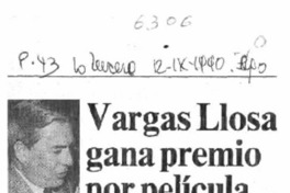 Vargas Llosa gana premio por película.
