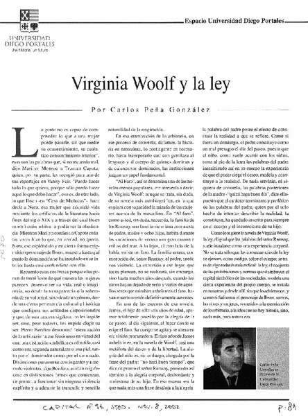 Virginia Woolf y la ley
