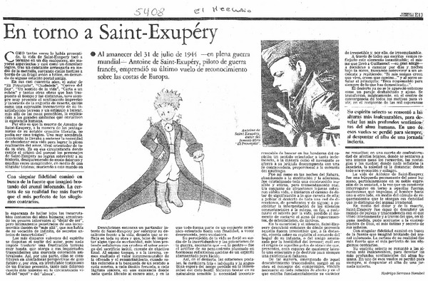 En torno a Saint-Exupéry