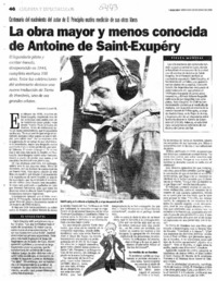 La obra mayor y menos conocida de ANtoine de Saint-Exupéry