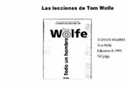 Las Lecciones de Tom Wolfe