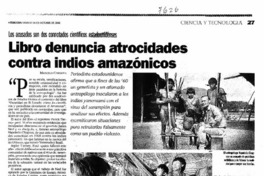 Libro denuncia atrocidades contra indios amazónicos