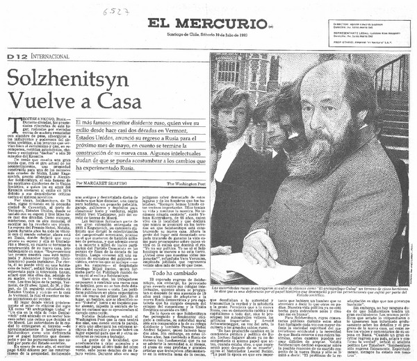 Solzhenitsyn vuelve a casa