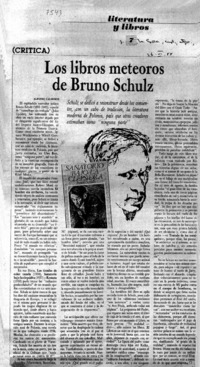 Los Libros meteoros de Bruno Schulz