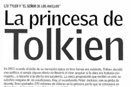 La princesa de Tolkien Liv Tyler y "El Señor de los anillos"