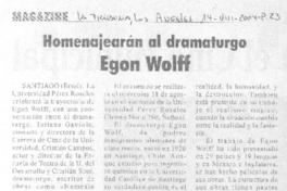 Homenajearán al dramaturgo Egon Wolff
