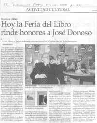 Hoy la Feria del Libro rinde honores a José Donoso