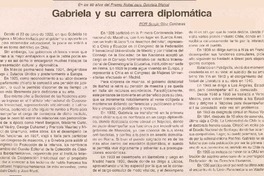 Gabriela y su carrera diplomática