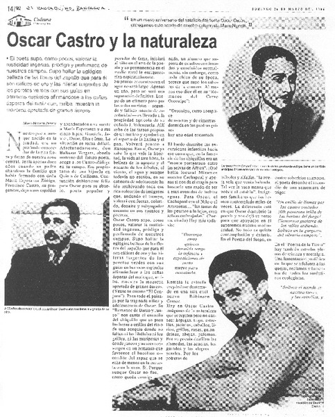 Oscar Castro y la naturaleza