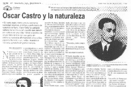 Oscar Castro y la naturaleza