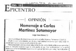 Homenaje a Carlos Martínez Sotomayor