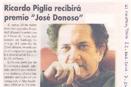 Ricardo Piglia recibirá premio "José Donoso"