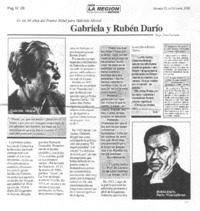 Gabriela y Rubén Darío