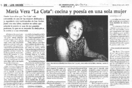 María Vera "La Cota": cocina y poesía en una sola mujer [entrevista]
