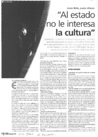 "Al estado no le interesa la cultura" [entrevista]