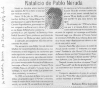 Natalicio de Pablo Neruda