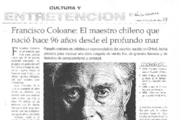 Francisco Coloane: El maestro chileno que nació hace 96 años desde el profundo mar