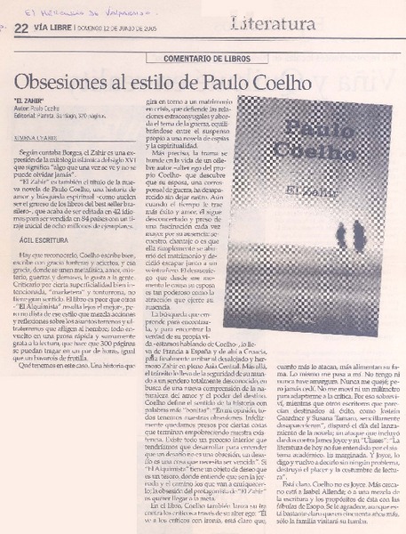 Obsesiones al estilo de Paulo Coelho