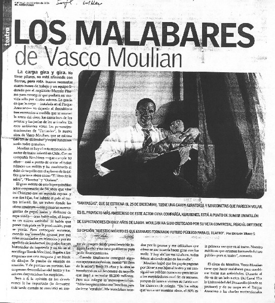 Los malabares de Vasco Moulian