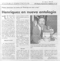 Henríquez en nueva antología