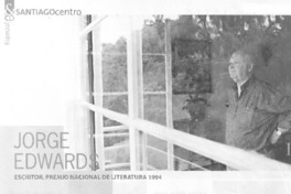 Jorge Edwards escritor, Premio Nacional de Literatura 1994