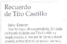 Recuerdo de Tito Castillo