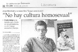 "No hay cultura homosexual"