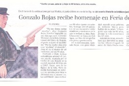 Gonzalo Rojas recibe homenaje en Feria de Bogotá.