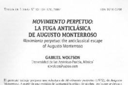 La fuga anticlásica de Augusto Monterroso