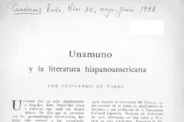 Unamuno y la literatura latinoamericana