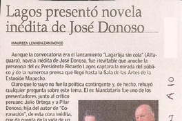 Lagos presentó novela inédita de José Donoso