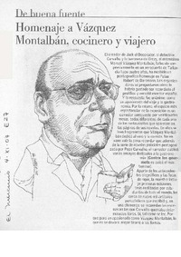 Homenaje a Vázquez Montalbán, cocinero y viajero