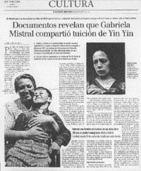 Documentos revelan que Gabriela Mistral compartió tuición de Yin Yin