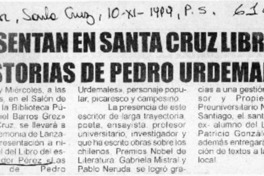 Presentan en Santa Cruz libro de historias de Pedro Urdemales
