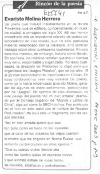 Evaristo Molina Herrera  [artículo] A. T.