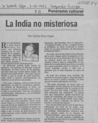 La India no misteriosa.  [artículo] Carlos Ruiz-Tagle.