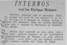 Internos  [artículo] Enrique Neiman.