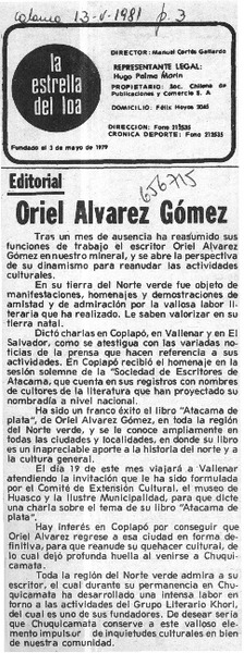 Oriel Alvarez Gómez.  [artículo]