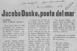 Jacobo Danke, poeta del mar  [artículo] José Vargas Badilla.