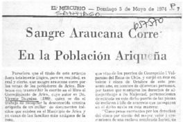 Sangre araucana corre en la población ariqueña  [artículo] Sergio Miguel Salinas Cordero.
