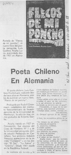 Poeta chileno en Alemania.