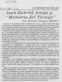 Juan Gabriel Araya "Memoria del tiempo"