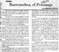 Barrenechea, el personaje  [artículo] Edmundo Concha.